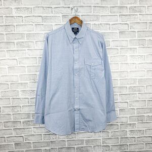 Willis & Geiger Long Sleeve Oxford Safari Shirt in Light Blue Cotton L 16.5